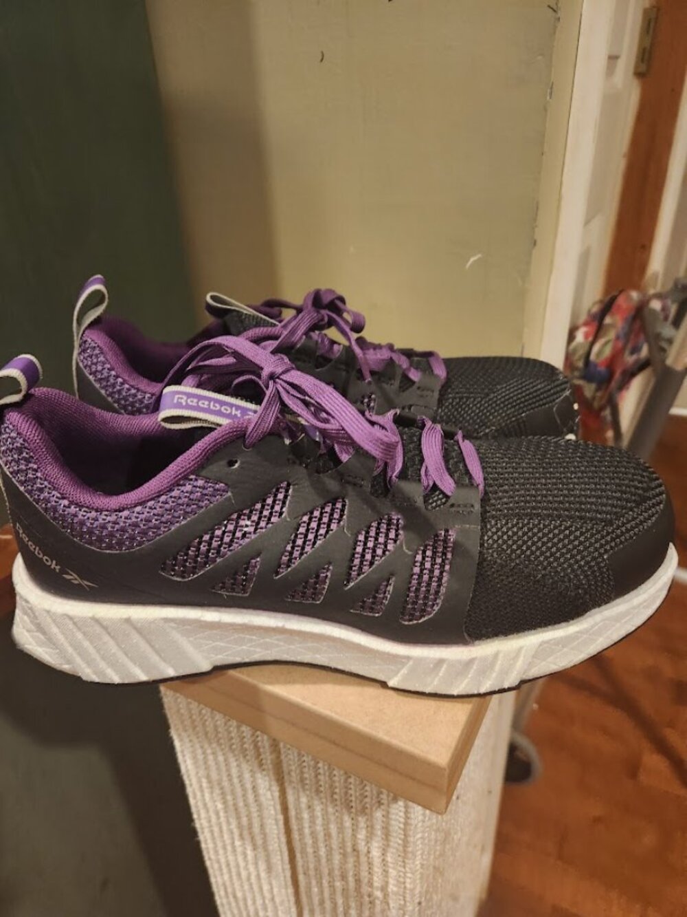 i love these purple reeboks